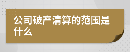公司破产清算的范围是什么