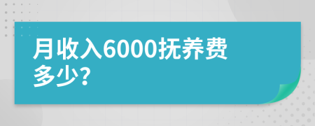 月收入6000抚养费多少？