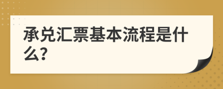 承兑汇票基本流程是什么？