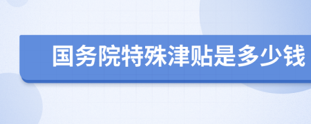 国务院特殊津贴是多少钱