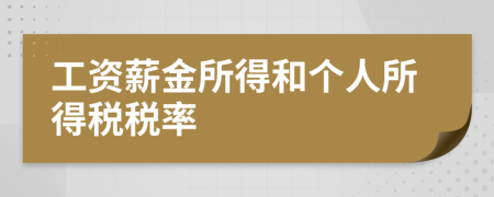 工资薪金所得和个人所得税税率