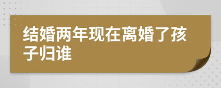 结婚两年现在离婚了孩子归谁