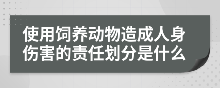 使用饲养动物造成人身伤害的责任划分是什么