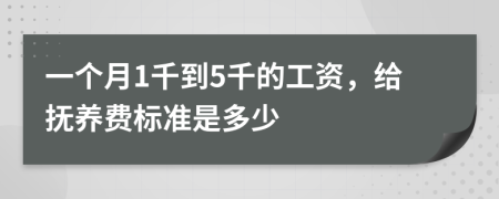 一个月1千到5千的工资，给抚养费标准是多少