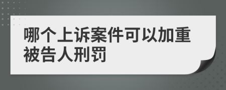 哪个上诉案件可以加重被告人刑罚