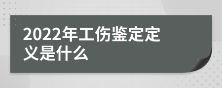 2022年工伤鉴定定义是什么