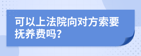 可以上法院向对方索要抚养费吗？