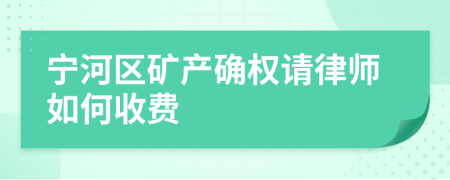 宁河区矿产确权请律师如何收费