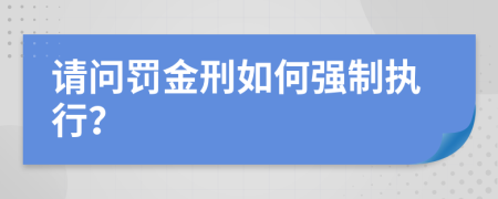 请问罚金刑如何强制执行？