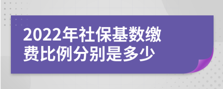 2022年社保基数缴费比例分别是多少