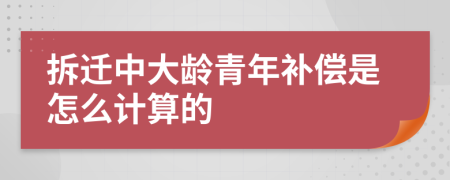 拆迁中大龄青年补偿是怎么计算的