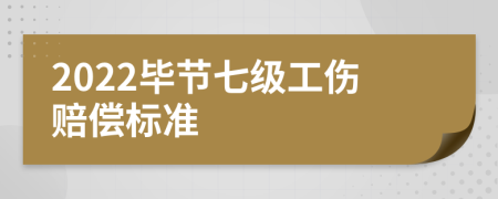 2022毕节七级工伤赔偿标准