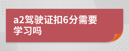 a2驾驶证扣6分需要学习吗