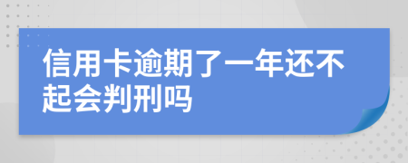 信用卡逾期了一年还不起会判刑吗