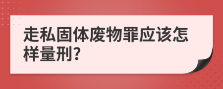 走私固体废物罪应该怎样量刑?