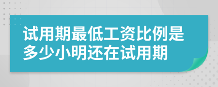试用期最低工资比例是多少小明还在试用期