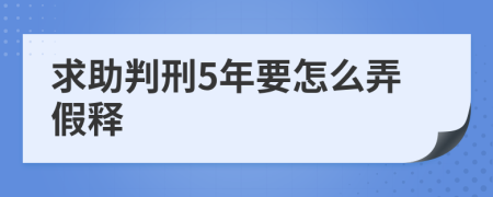 求助判刑5年要怎么弄假释