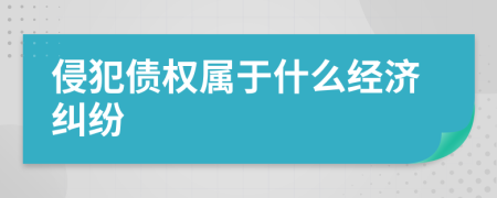 侵犯债权属于什么经济纠纷