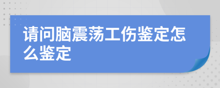 请问脑震荡工伤鉴定怎么鉴定