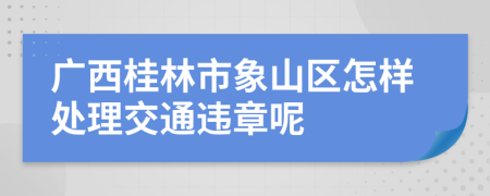 广西桂林市象山区怎样处理交通违章呢