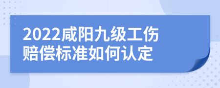 2022咸阳九级工伤赔偿标准如何认定