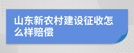 山东新农村建设征收怎么样赔偿