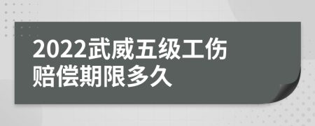 2022武威五级工伤赔偿期限多久