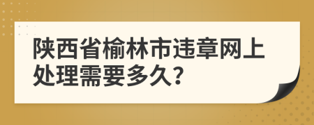 陕西省榆林市违章网上处理需要多久？
