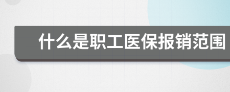 什么是职工医保报销范围