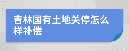 吉林国有土地关停怎么样补偿