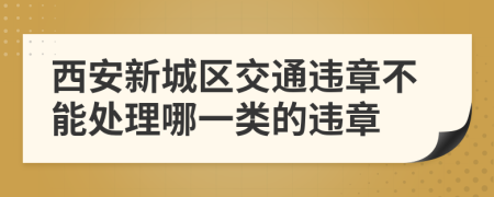 西安新城区交通违章不能处理哪一类的违章