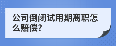 公司倒闭试用期离职怎么赔偿?