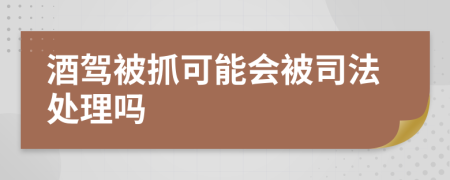 酒驾被抓可能会被司法处理吗