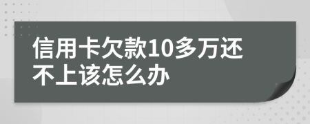 信用卡欠款10多万还不上该怎么办