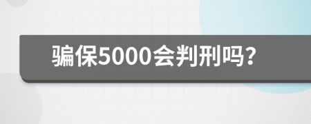 骗保5000会判刑吗？