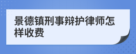 景德镇刑事辩护律师怎样收费