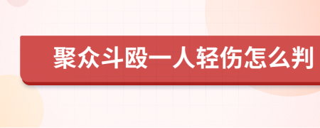 聚众斗殴一人轻伤怎么判