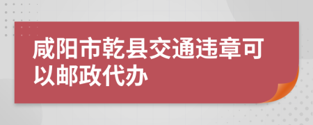 咸阳市乾县交通违章可以邮政代办
