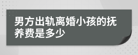 男方出轨离婚小孩的抚养费是多少