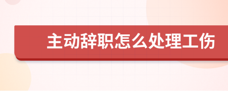 主动辞职怎么处理工伤