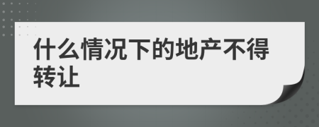 什么情况下的地产不得转让