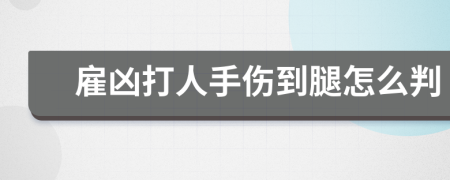 雇凶打人手伤到腿怎么判