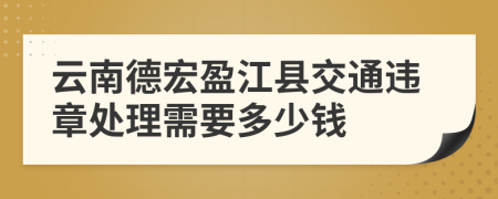 云南德宏盈江县交通违章处理需要多少钱