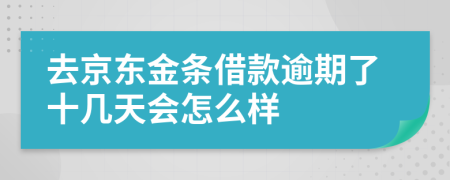 去京东金条借款逾期了十几天会怎么样