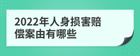 2022年人身损害赔偿案由有哪些