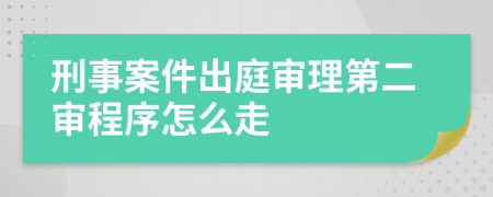 刑事案件出庭审理第二审程序怎么走