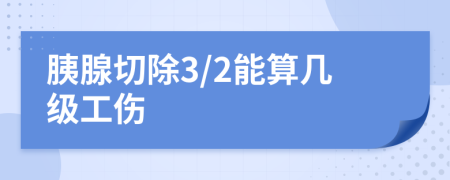 胰腺切除3/2能算几级工伤