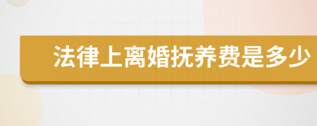 法律上离婚抚养费是多少