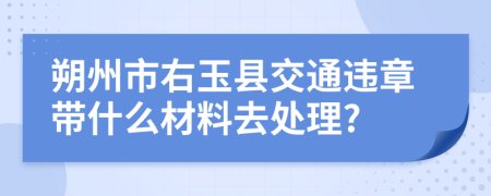 朔州市右玉县交通违章带什么材料去处理?