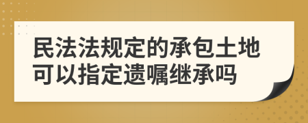 民法法规定的承包土地可以指定遗嘱继承吗